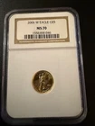 2006-W American Gold Eagle $5 NGC MS70 1/10 Oz Beautiful Coin No Reserve
