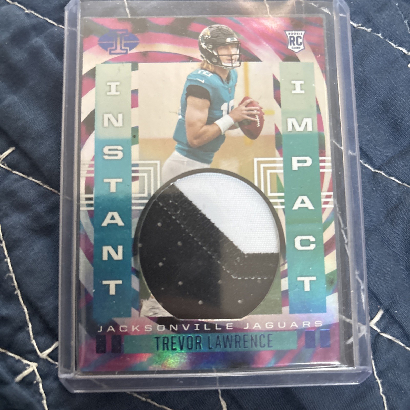 Trevor Lawrence Panini Illusions Instant Impact Relics #IITL Blue