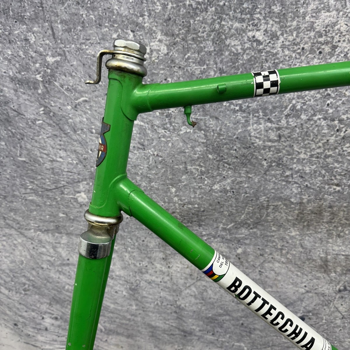 Vintage Bottecchia Road Bike Frame 60cm Green Steel Italy Racing