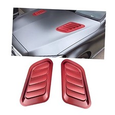 Car Hood Vents, 2PCS Universal Hood Air Vents for Car Hood Scoop, Bonnet Red