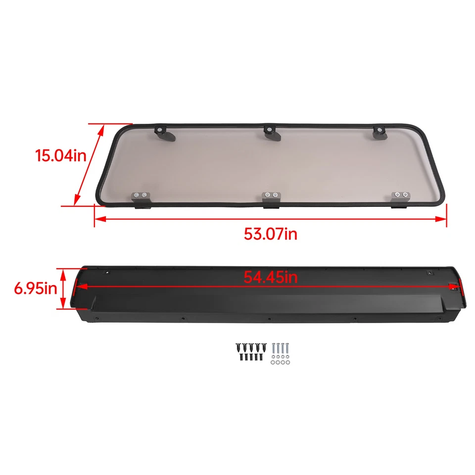 For Polaris General 1000 4 XP 4 1000 2016-2025 UTV Tinted Rear Windshield Window - Image 2 of 4