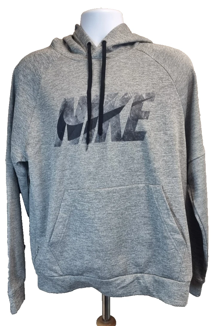Nike Hoodie Men's Medium Therma-Fit Grey Long Sleeve Drawstring Activewear
Opens in a new window or