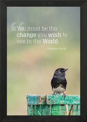 Wandel die Welt Gerahmtes Wandbild Poster Leinwanddruck Bild
