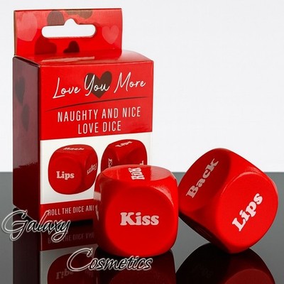 Holz Naughty & Nice Love Würfel Set Valentinstag Romantisch Lustig Paar Spiel