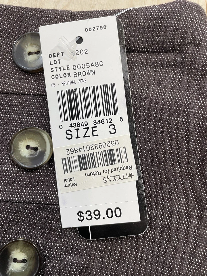 Falda lápiz BCX talla 3 marrón para mujer nueva con etiquetas Foto 4 de 4