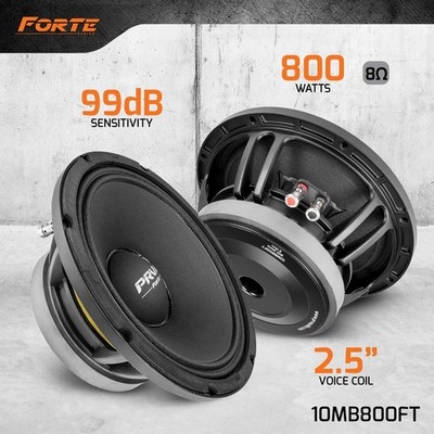 1x PRV Audio 10MB800FT Midbass Speaker FORTE Car PRO Audio 10