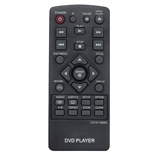New COV31736202 Replace Remote Control for LG DVD Player DP132 DP132NU