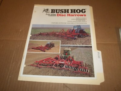 PY103) Bush Hog Sales Brochure 12 Pages - Flex-Wing Tandem Disc Harrows