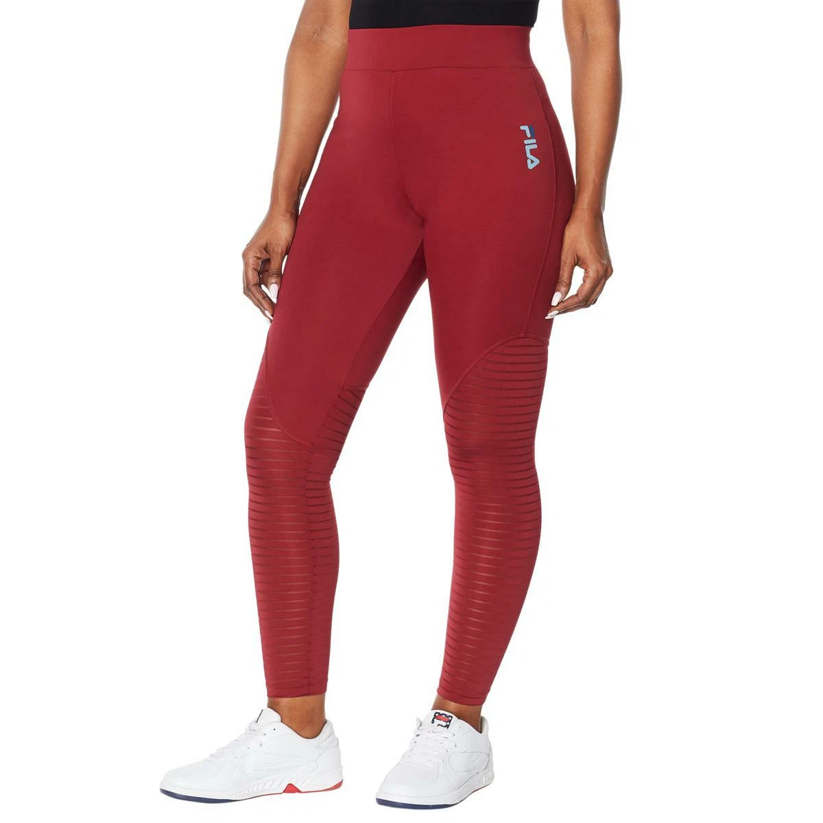 Fila Women's Pull-on Soni Burnout High Rise Leggings Biking Red