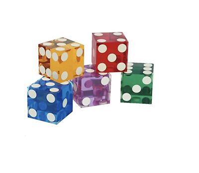 Casino Würfel Set 5 Stück, Präzisionswürfel, Casino Dice, Craps Stacking