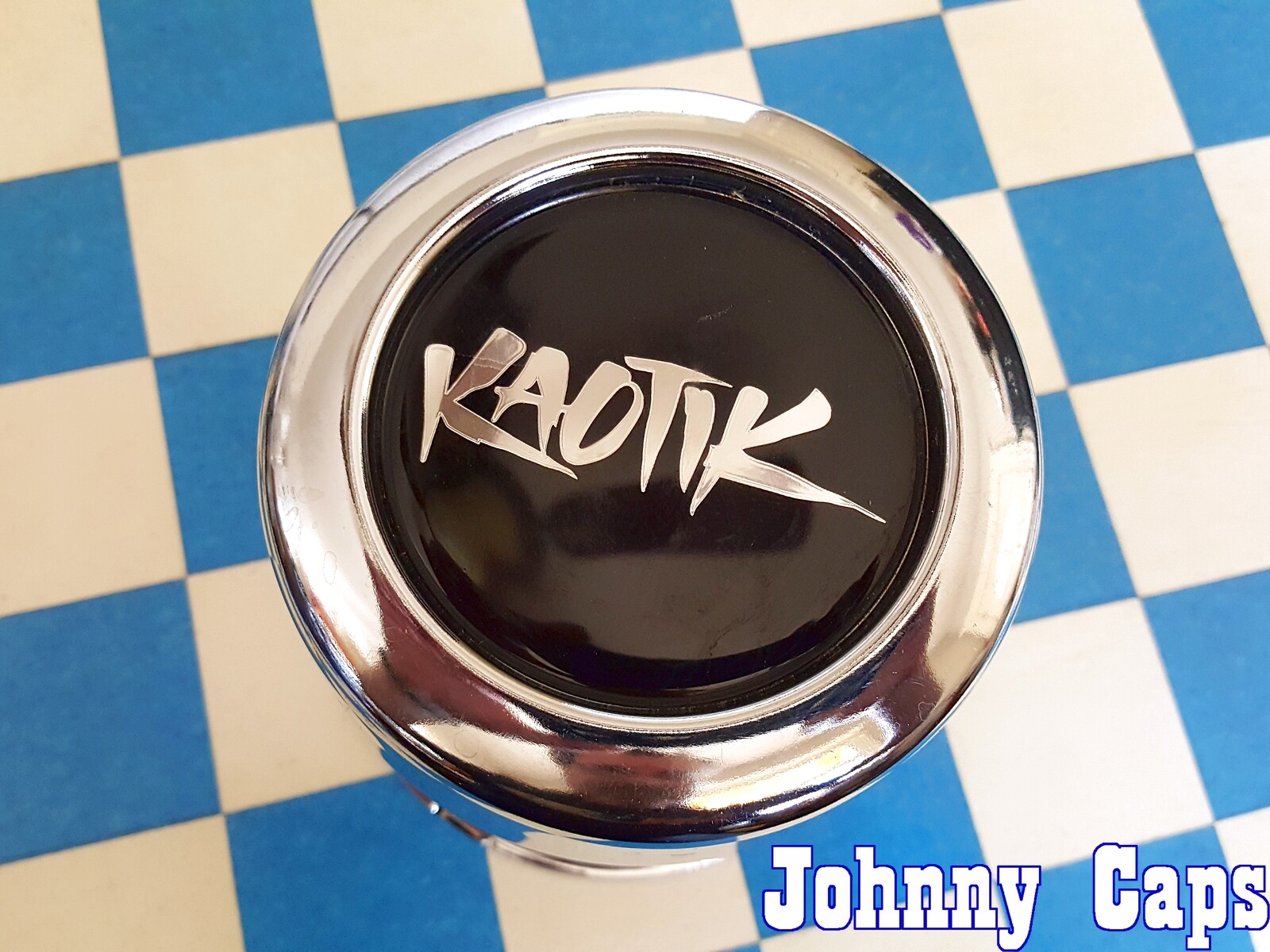 KAOTIK Wheels [49] CHROME Metal Push-Thru Center Cap # 10406 (QTY. 1 ...