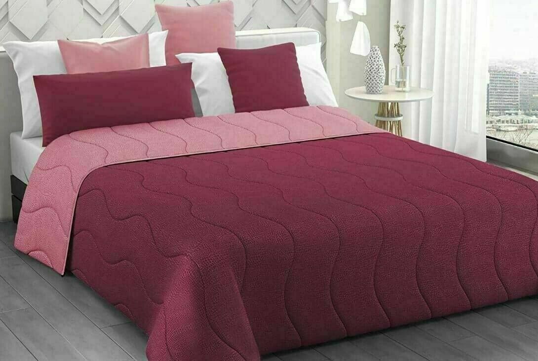 Gabel - Trapuntino Copriletto Trapuntato Tinta Unica Letto 1 Piazza E Mezza Chromo Double Face Rose 8006348336209 - Foto 9