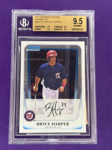 2011 Bowman Chrome - Prospects #BCP111 Bryce Harper (RC) BGS 9.5 All 9.5 Subs