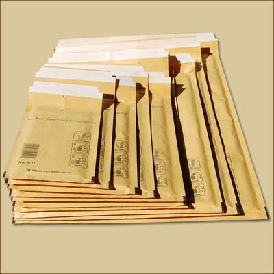 Luftpolstertaschen Gr. B/2 DIN A6+ goldgelb Luftpolsterumschläge Versandtaschen