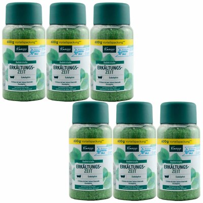 Kneipp Badesalz ERKÄLTUNGS-ZEIT 6 x 600g mit Eukalyptus wohltuend- Badekristalle