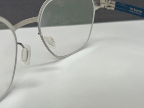 Ic Berlin Brille Herren Damen silber matt blau rund eckig Panto Theda NP:499€ - Bild 9 von 12