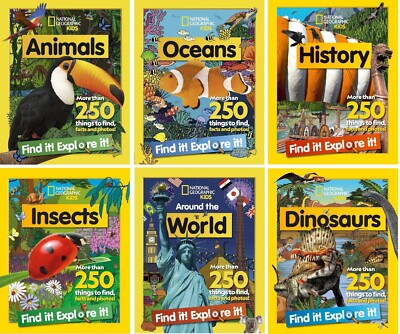 National Geographic Kids Find it! Explore it! 6 Books Collection