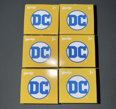 Wendys Kids Meal Toys DC Full Set Of 6 (Blue set) Sealed Toys 2025 Unopened!