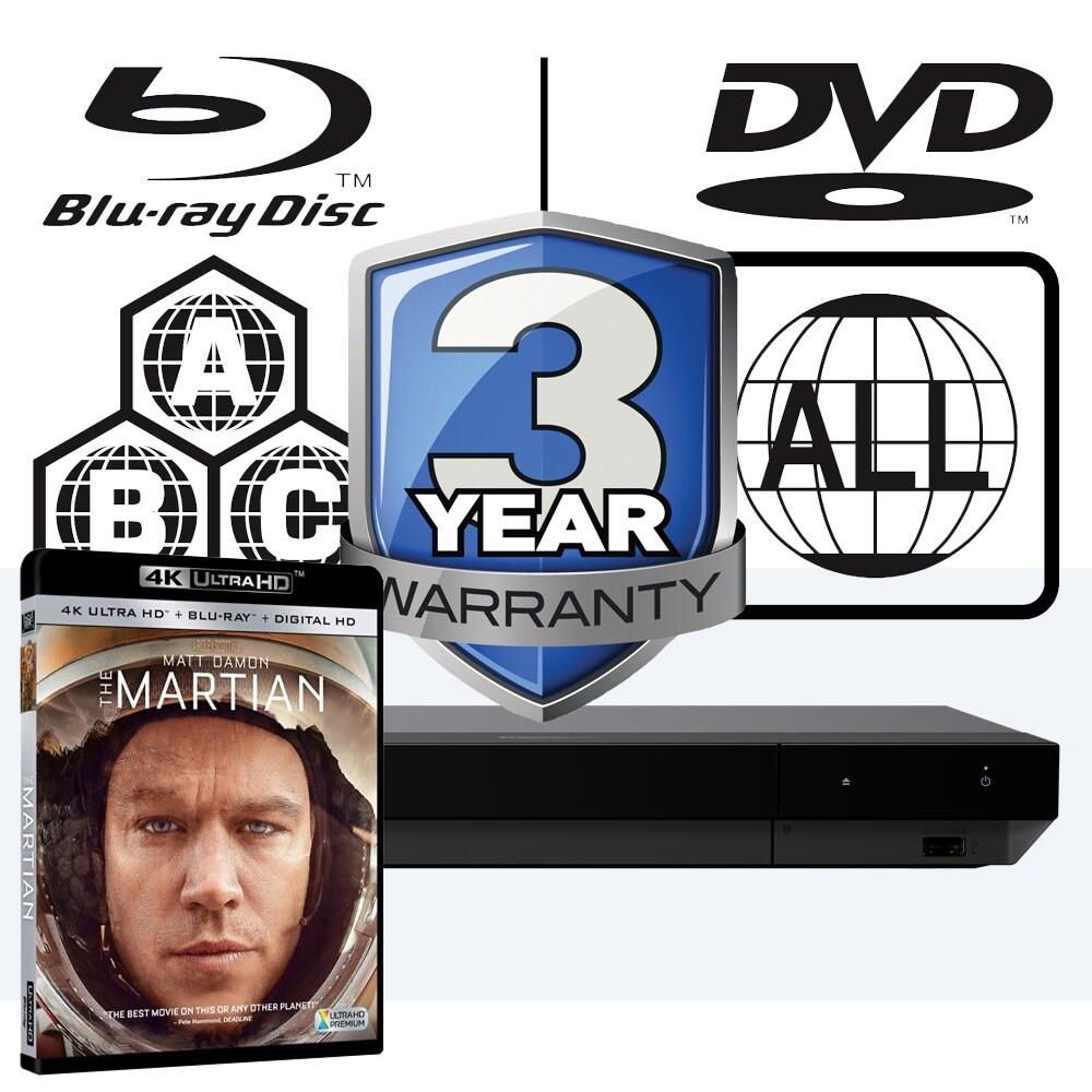 Sony Blu-ray Player UBP-X700 All Zone Code Free MultiRegion 4K & The Martian UHD