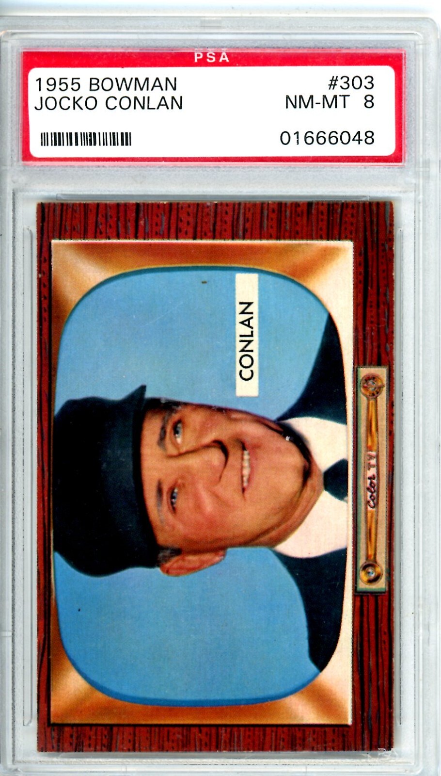 1955 Bowman  Jocko Conlan #303 PSA 8 Umpire 10734