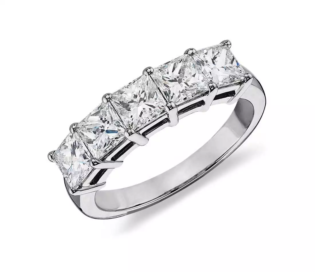 Princess cut on sale anniversary ring