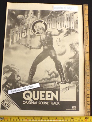QUEEN - Flash Gordon Soundtrack LP A3 ROCK POSTER SIZED music press advert