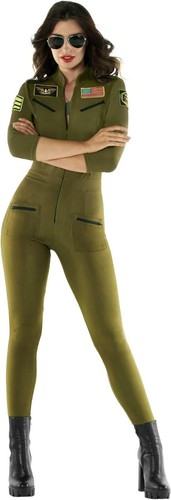 New LADY PILOT Halloween Costume by Morph * Size MEDIUM (8-10) * Air Force - 第 1/1 張圖片