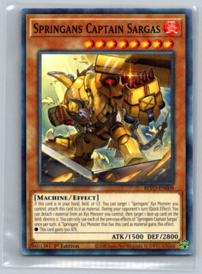 Springans Captain Sargas Blazing Vortex 1st Edition Yugioh #BLVO-EN009 2RTCG#18