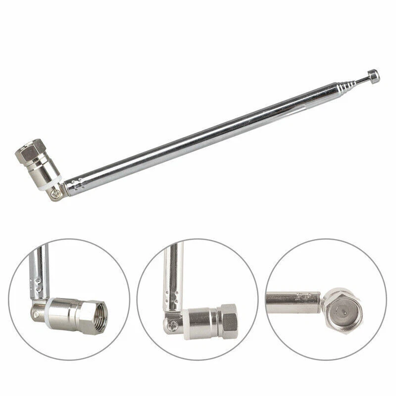 Antena Aérea Telescópica Tipo F 75 Ohmios con Adaptador TV / 3.5 Bose Wave Radio FM Foto 3 de 4