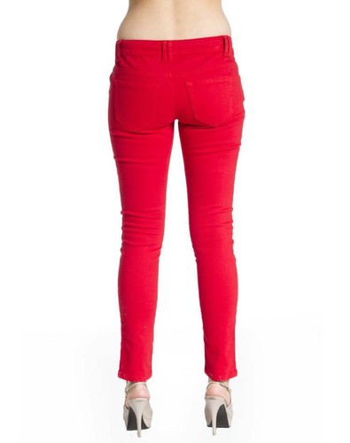 #139 Romeo & Juliet Couture ankle zip stretch skinny Jeans tomato red 27 NWT - Picture 4 of 7