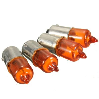 4X 12V 21W Motorrad Mini Blinker Birne Halogen BA9S Glühlampe Glühbirne Orange