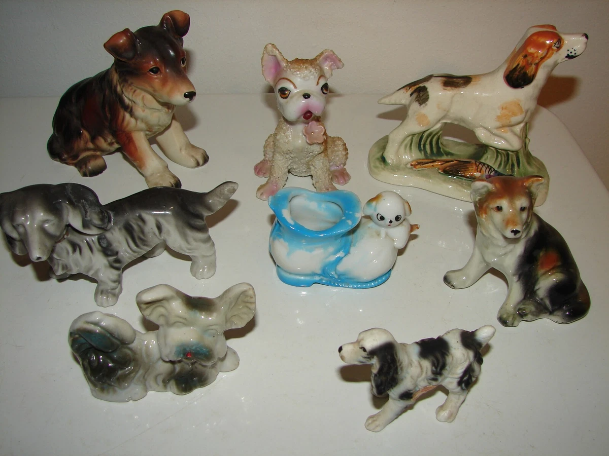 Dog porcelain store figurines