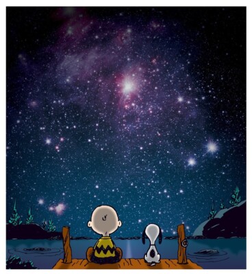 Peanuts , Charlie Brown & Snoopy Stars 44  Giclée Canvas Print   Ltd. Ed. + COA