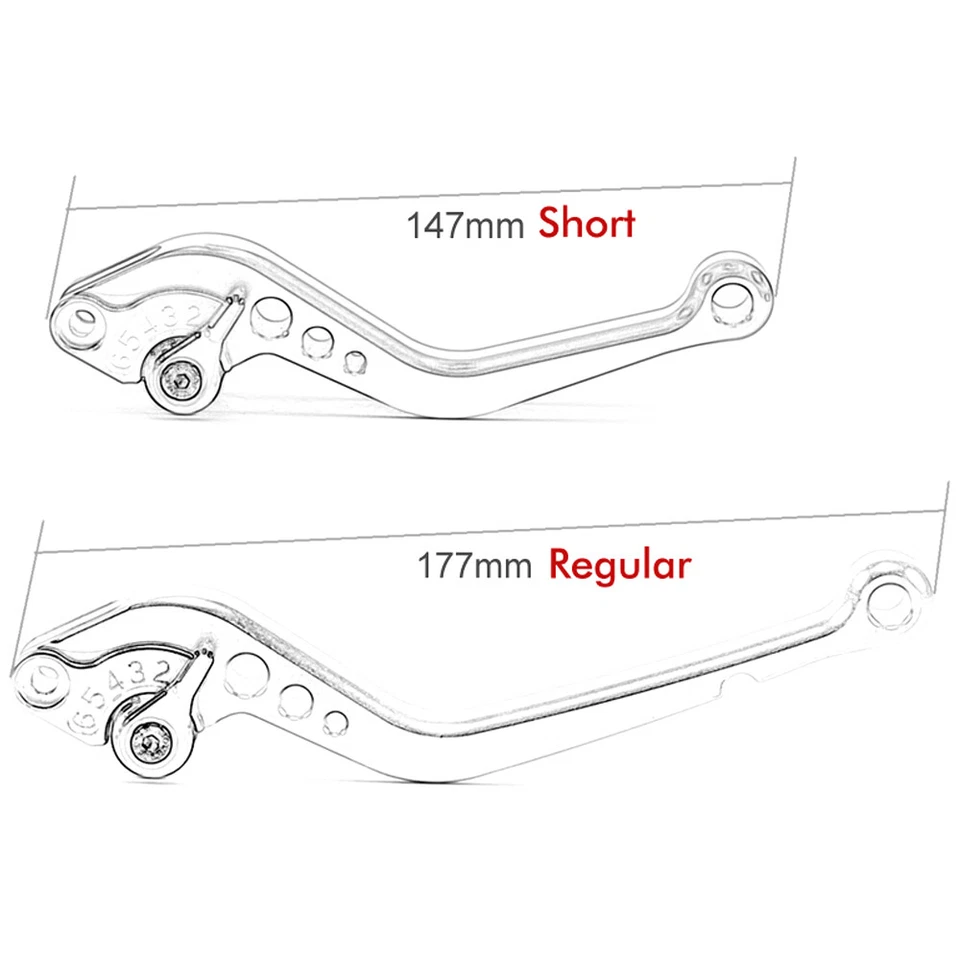 Short Brake Clutch Levers For DUCATI Monster 659/696/400/620/695 HYPERMOTARD 796 — 第 3/4 张图片