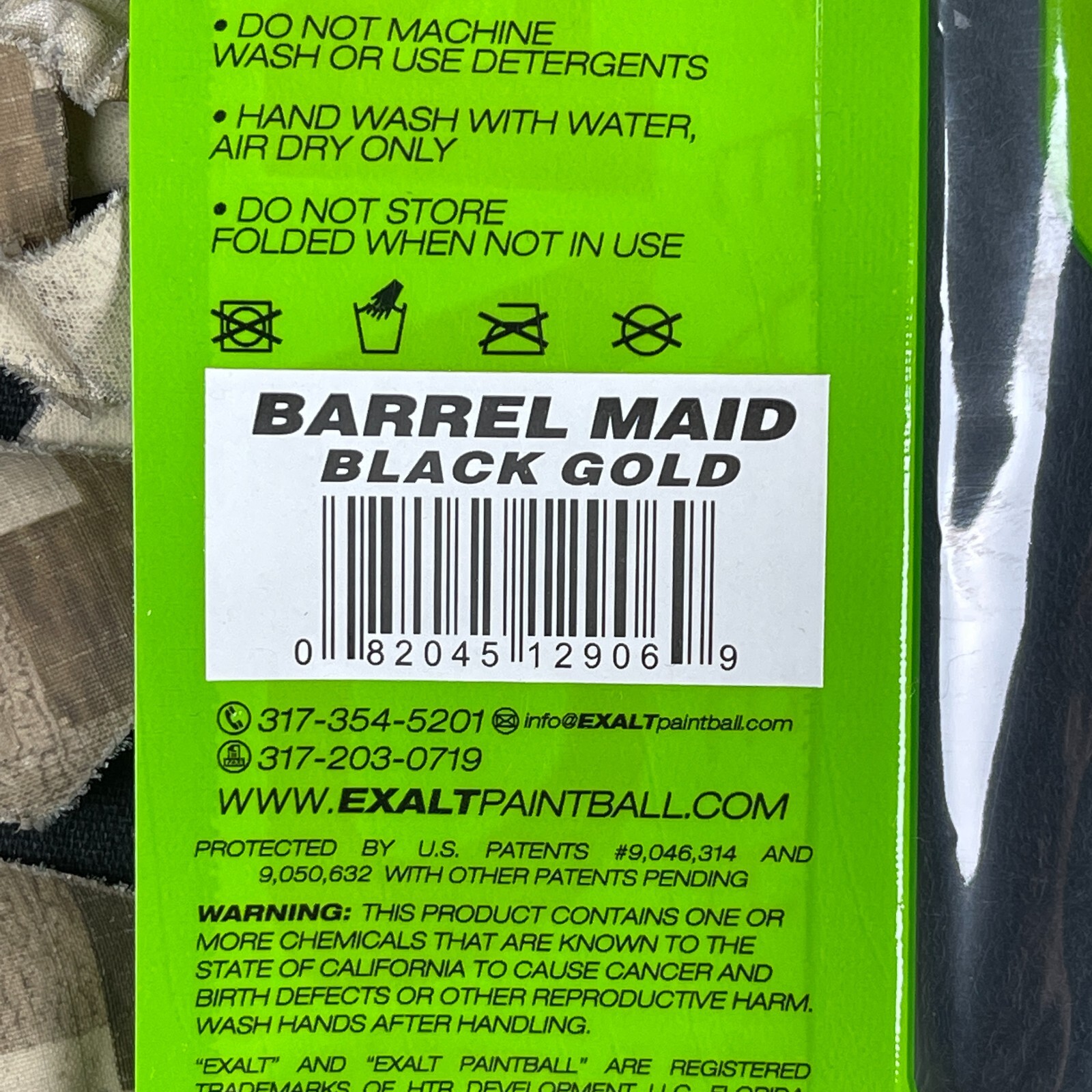 NEW Exalt Paintball Barrel Maid Swab - Black/Gold