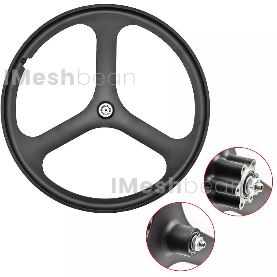 Juego de ruedas traseras y delanteras de magnesio para buje de bicicleta MTB juego de ruedas de llanta de 3 radios 7/8 engranajes Foto 3 de 4