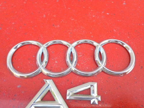 96 97 98 99 00 Audi A4 1.8 T Emblem Logo Letters Badge Trunk Rear Chrome OEM - Picture 4 of 5