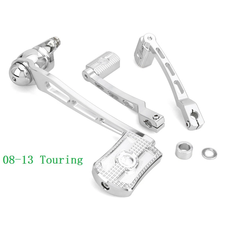 Chromed Brake Arm Kit Shift Lever W/ Pegs Skull head For Harley Touring 08-13 Foto 2 de 4