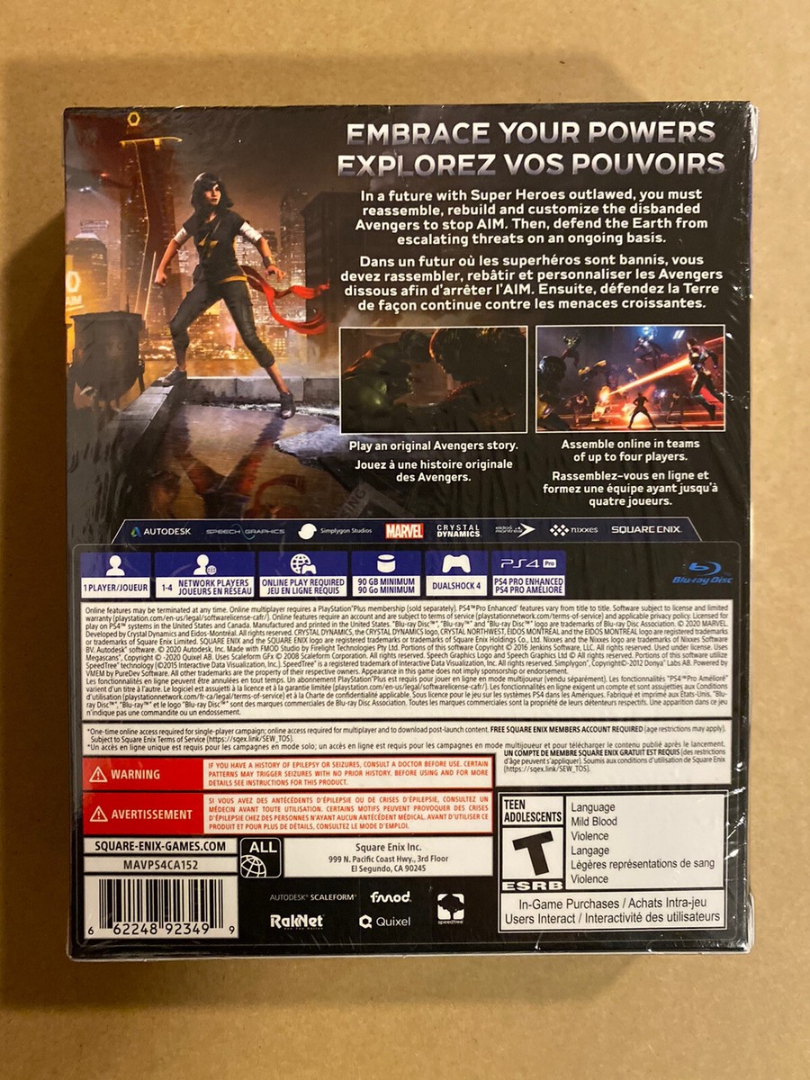 PS4 Marvels avengers コレクターズボックス PS4 Marvels avengers