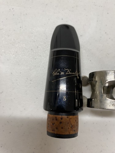Vintage Geo M. Bundy 3 Alto Clarinet Mouthpiece With Cap And Ligature Set NICE ! - Picture 2 of 9