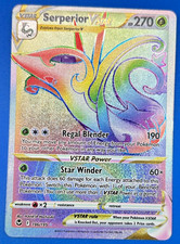 Serperior Vstar 196/195 Rainbow Holo Secret Rare Full Art Pokemon Silver Tempest on eBay