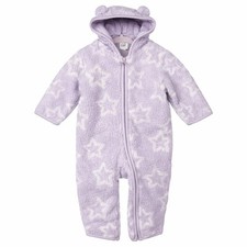 NEW baby  girl GAP snowsuit all in one purple stars 0-3 months