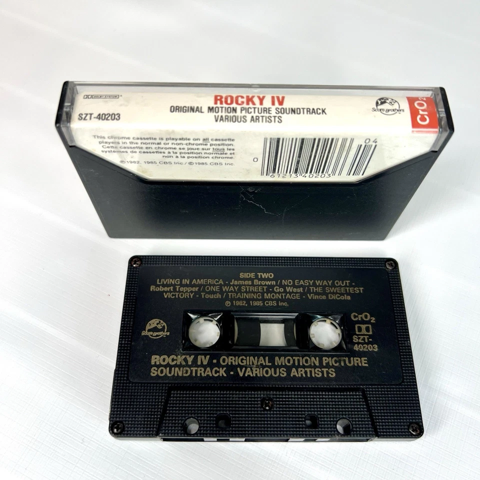 Rocky IV - Movie Soundtrack Cassette 1985 Various Artists Survivor James Brown - Image 2 of 3