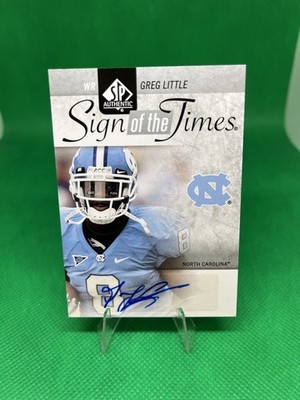 2011 SP Authentic Sign of the Times Greg Little RC Auto Panthers Dolphins #ST-GL