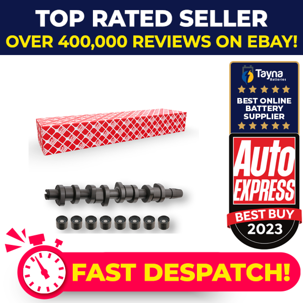 Camshaft Kit fits SKODA OCTAVIA Mk2 1.9D 2.0D 04 to 10 BLS 038109101AH Febi New