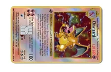 POKEMON Charizard Holographic Debit Credit Card Skin Decal Bank Card Sticker 