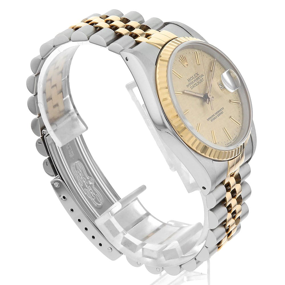 ROLEX Datejust 16233 Champagne mosaic bar L Number second hand mens image 3