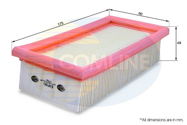 Air Filter Fits Autobianchi Y10 Fiat Panda Tipo Uno Lancia Y10 COMLINE EAF061