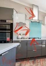 Double Electric FanOven,Gas Hob,Extract Fan,Sink, MixerTap,Glass Splashback