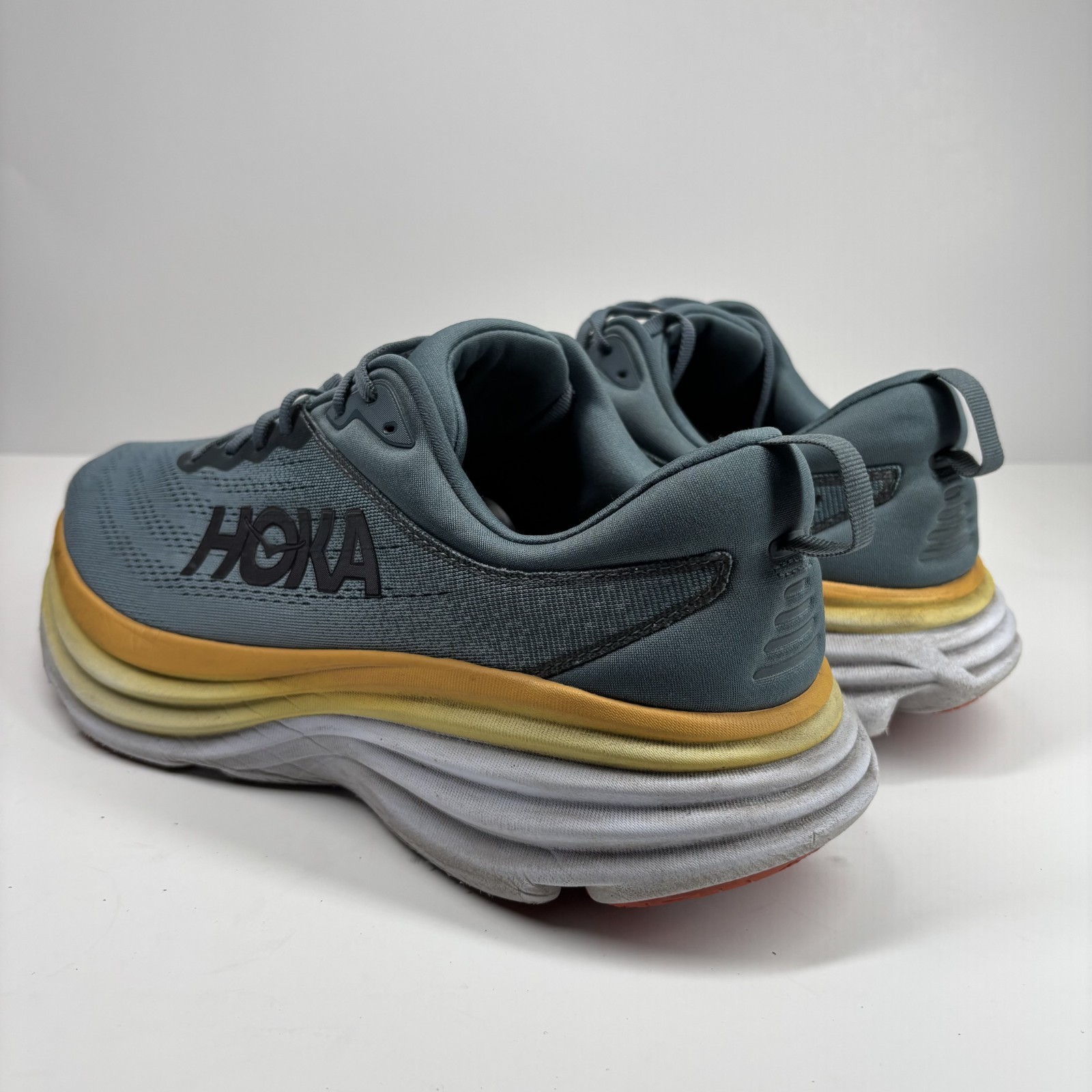 HOKA Bondi 8 Men's US 11.5 2E Goblin Blue/Mountain Spring Wide Road Running Shoe thumbnail 5
